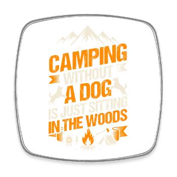 Camping Bonfire Camp Life Forest Camper - Viereckiger Kühlschrankmagnet - Weiß - Vorne