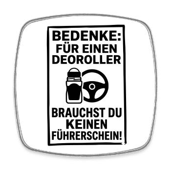 Deoroller Frische Hygiene Selfcare Sommer Spruch - Viereckiger Kühlschrankmagnet - Weiß - Vorne