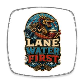 LANCEZ L’EAU D’ABORD - Magnet carré - blanc - Devant
