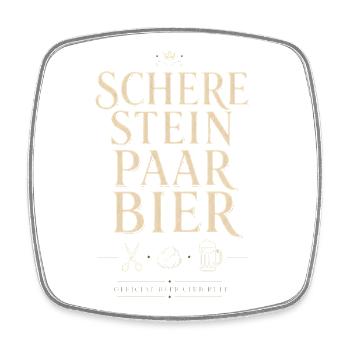 Biertrinker Motiv für Bierliebhaber - Viereckiger Kühlschrankmagnet - Weiß - Vorne