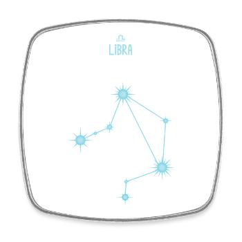 Libra Zodiac Sign Star Constellation Pastel Blue - Square fridge magnet - white - Front