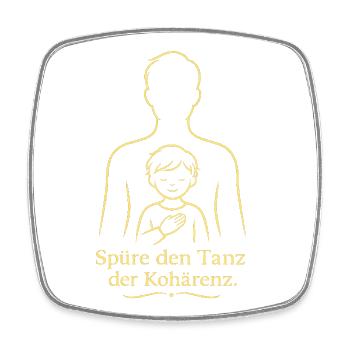 Das Zusammenspiel von Herz und Verstand - Viereckiger Kühlschrankmagnet - Weiß - Vorne