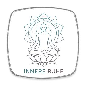 Innere Ruhe Lotus Meditation - Viereckiger Kühlschrankmagnet - Weiß - Vorne