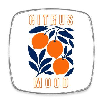 Citrus Mood - Square fridge magnet - white - Front