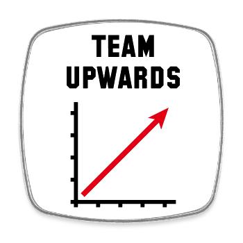 Team Upwards (Success / Progress / POS Red 2C) - Square fridge magnet - white - Front