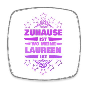 Ehefrau Laureen - Viereckiger Kühlschrankmagnet - Weiß - Vorne
