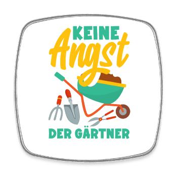 Der Gärtner Regelt Das - Viereckiger Kühlschrankmagnet - Weiß - Vorne