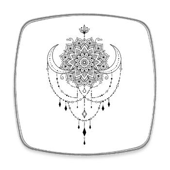 Spirituality Lotus Flower Sacred Geometry Zen - Square fridge magnet - white - Front