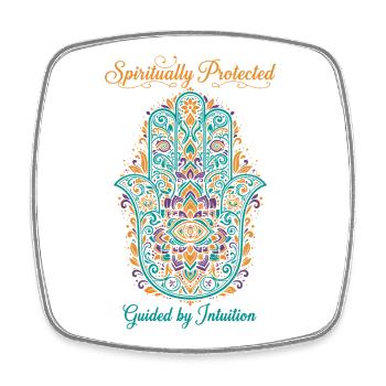 Spirituality Spiritually Protected Zen Intuition - Square fridge magnet - white - Front