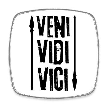 Veni Vidi vici Italy - Viereckiger Kühlschrankmagnet - Weiß - Vorne