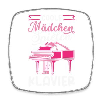 Piano Klavier Musiker Geschenk Geschenkidee - Viereckiger Kühlschrankmagnet - Weiß - Vorne