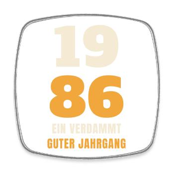 1986 Ein verdammt guter Jahrgang 40. Geburtstag - Viereckiger Kühlschrankmagnet - Weiß - Vorne