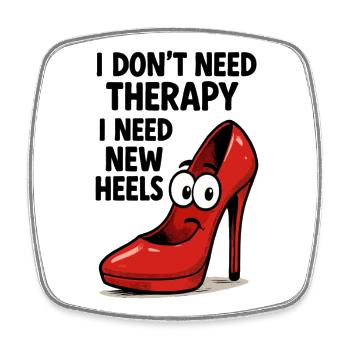 High Heels Therapy Cartoon: Comic Schuhe mit Spruc - Viereckiger Kühlschrankmagnet - Weiß - Vorne