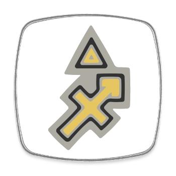 Tierkreis-Stammes-Schütze und Feuer - Viereckiger Kühlschrankmagnet - Weiß - Vorne