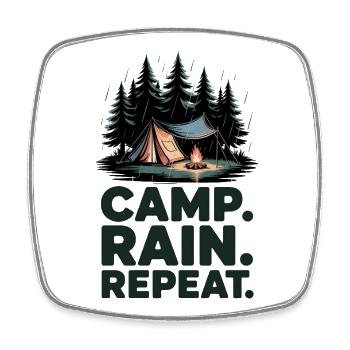 Camping Répété du Camp Rain - Magnet carré - blanc - Devant
