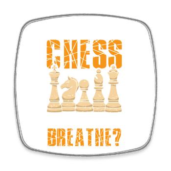 Chess Chess Player Chessboard - Square fridge magnet - white - Front