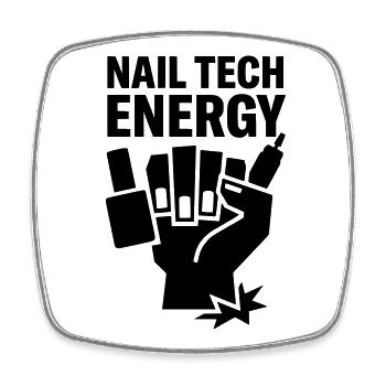 Nagel Nail Tech Design Energy - Square fridge magnet - white - Front