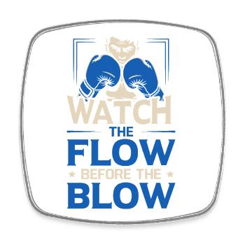 Watch The Flow Gloves Boxing Gloves - Square fridge magnet - white - Front