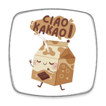 Ciao Kakao Kaba Milchkarton - Viereckiger Kühlschrankmagnet - Weiß - Vorne