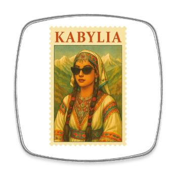 Portrait Kabylie - Magnet carré - blanc - Devant