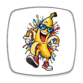 Cool Banana - Square fridge magnet - white - Front