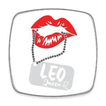 Zodiac sign Leo - Square fridge magnet - white - Front