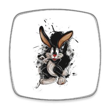 Osterhase Comic-splash Poster - Viereckiger Kühlschrankmagnet - Weiß - Vorne