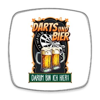 Darts Beer Darts Alcohol Drinking Drinking Pub - Square fridge magnet - white - Front