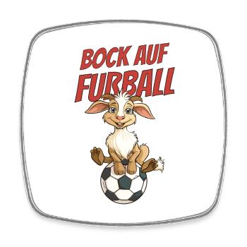 Bock Auf Fußball Lustig Humor Wortwitz Fußballer - Viereckiger Kühlschrankmagnet - Weiß - Vorne