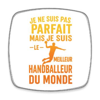 Le meilleur handballeur du monde - Magnet carré - blanc - Devant