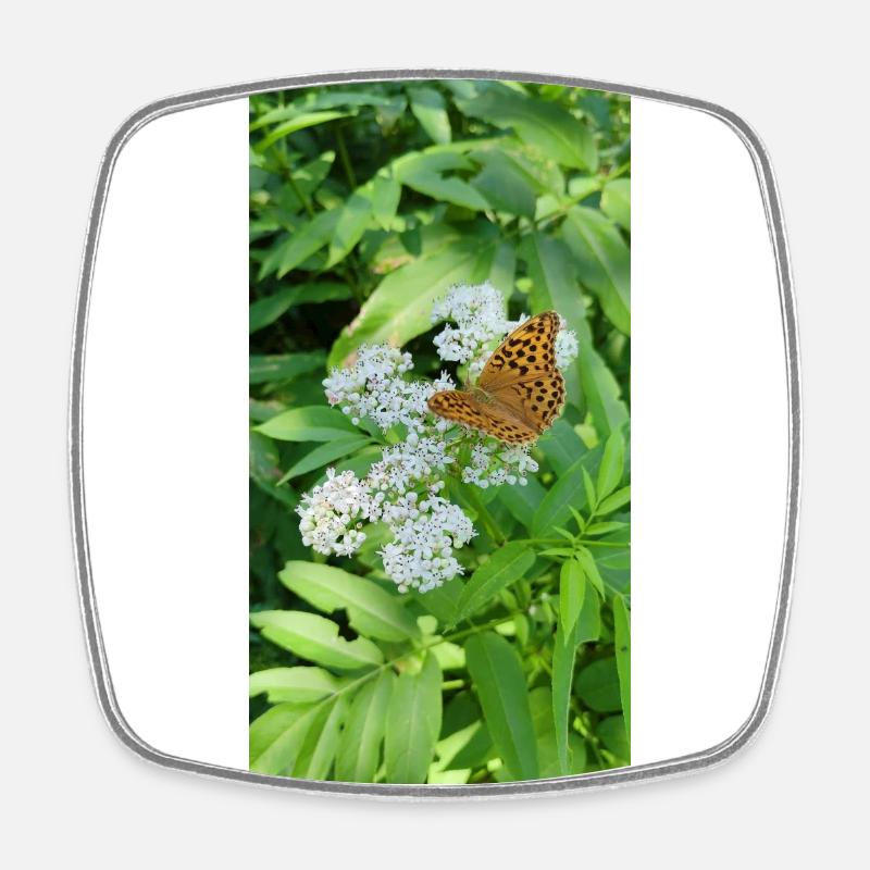 Liberté du papillon - Magnet carré - blanc