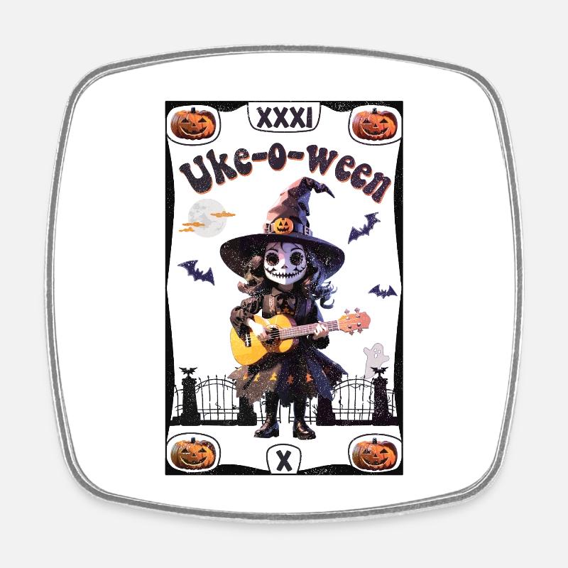 Uke-o-ween Tarokarte - Viereckiger Kühlschrankmagnet - Weiß