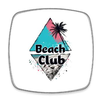 Club de plage Diamond - Magnet carré - blanc - Devant