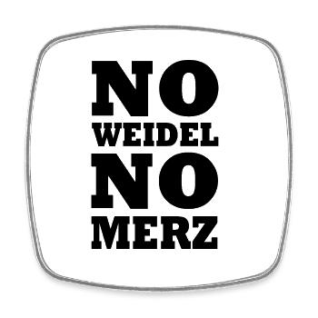 No weidel no merz - Viereckiger Kühlschrankmagnet - Weiß - Vorne