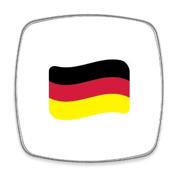 Germany Flag German Nation German - Square fridge magnet - white - Front