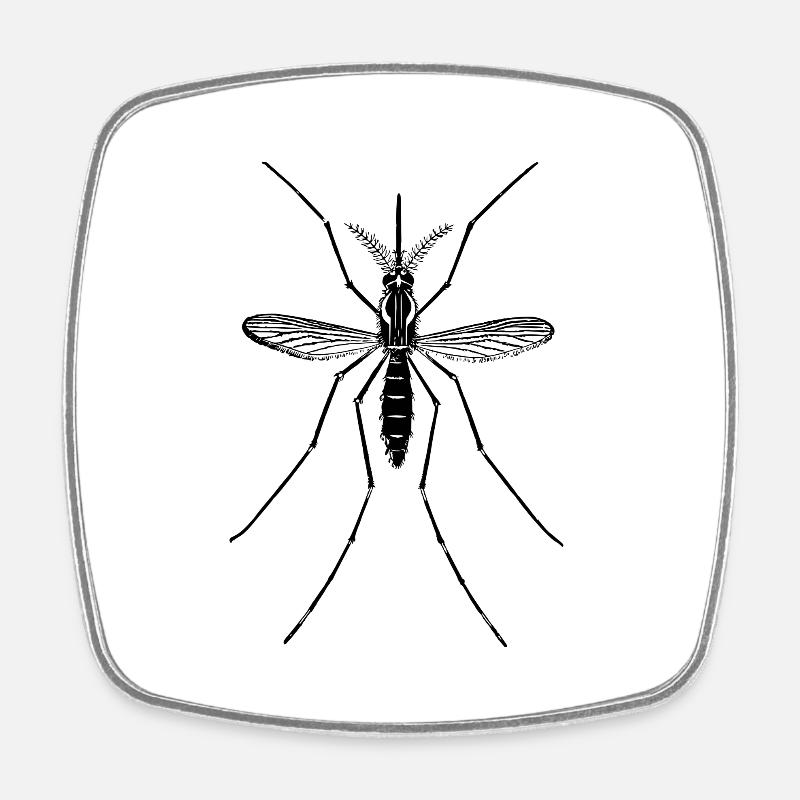 Mosqui 10 - Magnet carré - blanc