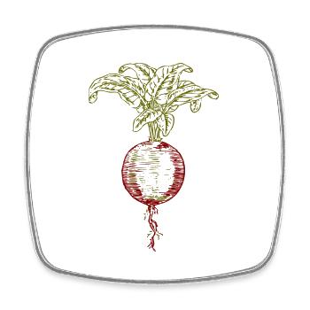 ruebe rueben beet turnip veggie vegetables vegetables - Square fridge magnet - white - Front