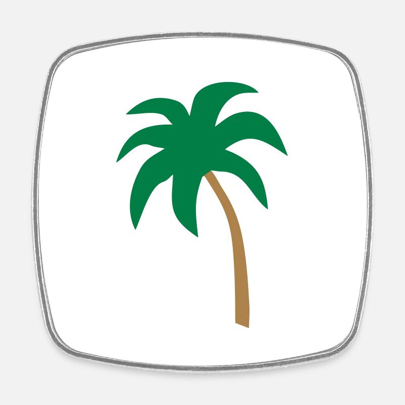 Palm tree - Square fridge magnet - white