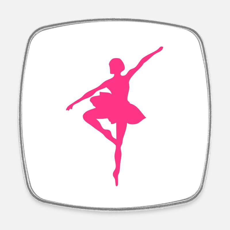 danseuse ballet - Magnet carré - blanc