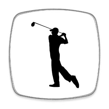 Golf - Golf Ball - Square fridge magnet - white - Front