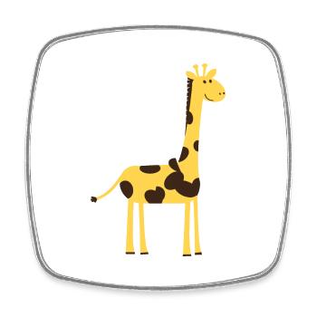 giraffe zoo circus circus safari1 - Square fridge magnet - white - Front