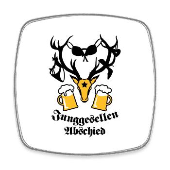 Hirsch JGA beer one 3c b - Square fridge magnet - white - Front