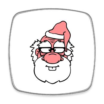 christmas santa claus nicholas santa c - Square fridge magnet - white - Front