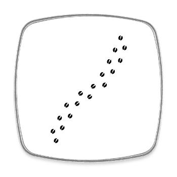 Animal tracks deer deer hoof traces - Square fridge magnet - white - Front