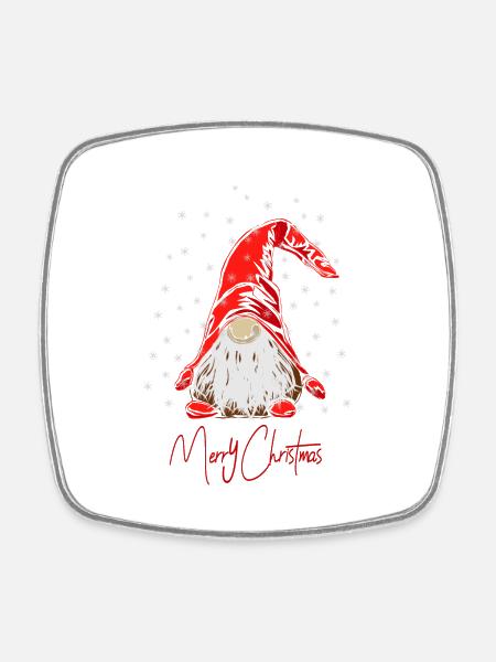 Weihnachten Xmas Elf Wichtel - Viereckiger Kühlschrankmagnet - Weiß