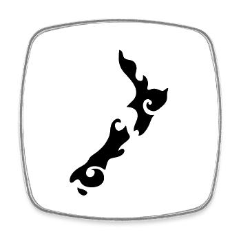 TATTOO Stammes Bild AOTEAROA NEUSEELAND - Viereckiger Kühlschrankmagnet - Weiß - Vorne