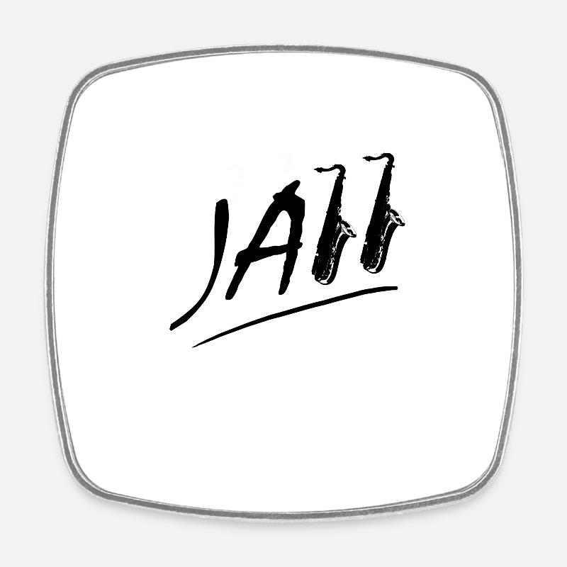 Jazz - Square fridge magnet - white