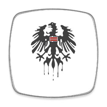 Österreich - Viereckiger Kühlschrankmagnet - Weiß - Vorne