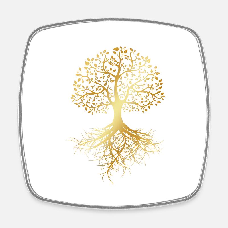 Baum des Lebens - Viereckiger Kühlschrankmagnet - Weiß