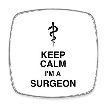 Doctor Arzt Surgeon Chirurg Surgery Chirurgie - Square fridge magnet - white - Front